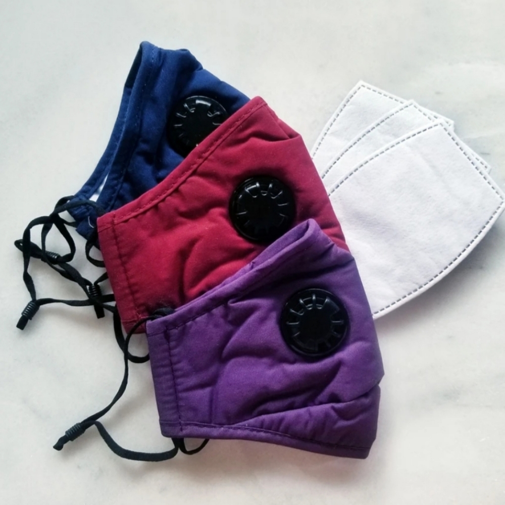 Men's Valve Face Mask-Purple
